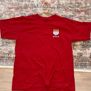 VTG Köln Germany Souvenir T-Shirt  Red B&C European Style Coat of Arms  Large
